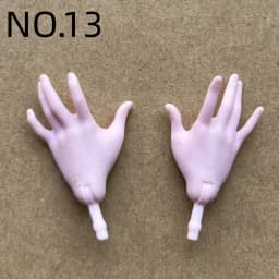 1/6 Scale Slim Monster Doll Parts - Elbows Feet Hands in Black White Brown Beige with Long Nail Options for Doll Accessories