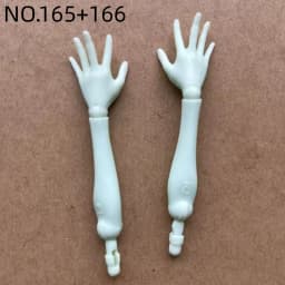 1/6 Scale Slim Monster Doll Parts - Elbows Feet Hands in Black White Brown Beige with Long Nail Options for Doll Accessories
