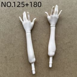 1/6 Scale Slim Monster Doll Parts - Elbows Feet Hands in Black White Brown Beige with Long Nail Options for Doll Accessories