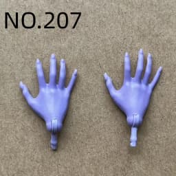 1/6 Scale Slim Monster Doll Parts - Elbows Feet Hands in Black White Brown Beige with Long Nail Options for Doll Accessories