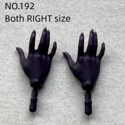 1/6 Scale Slim Monster Doll Parts - Elbows Feet Hands in Black White Brown Beige with Long Nail Options for Doll Accessories