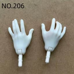 1/6 Scale Slim Monster Doll Parts - Elbows Feet Hands in Black White Brown Beige with Long Nail Options for Doll Accessories