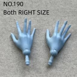 1/6 Scale Slim Monster Doll Parts - Elbows Feet Hands in Black White Brown Beige with Long Nail Options for Doll Accessories