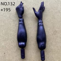 1/6 Scale Slim Monster Doll Parts - Elbows Feet Hands in Black White Brown Beige with Long Nail Options for Doll Accessories