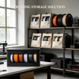 3D Printer Filament Storage Bag Moisture Proof Organizer Clear Window Pouch For 1kg PLA PETG TPU ABS Spools Foldable Carrier Bin