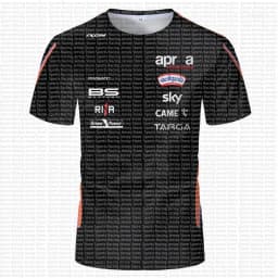 Men's Black Racing Style 3d Print T-shirt Short Sleeve Crew Neck Sports Team Inspired Tee Casual Motorcycle Fan Shirt For Summer