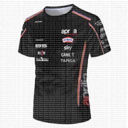 Men's Black Racing Style 3d Print T-shirt Short Sleeve Crew Neck Sports Team Inspired Tee Casual Motorcycle Fan Shirt For Summer