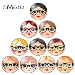 матрёшка matryoshka Russian 10pcs mixed 12mm/18mm/20mm/25mm Round photo glass cabochon demo flat back Making findings