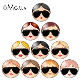 матрёшка matryoshka Russian 10pcs mixed 12mm/18mm/20mm/25mm Round photo glass cabochon demo flat back Making findings