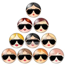 матрёшка matryoshka Russian 10pcs mixed 12mm/18mm/20mm/25mm Round photo glass cabochon demo flat back Making findings
