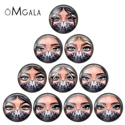матрёшка matryoshka Russian 10pcs mixed 12mm/18mm/20mm/25mm Round photo glass cabochon demo flat back Making findings