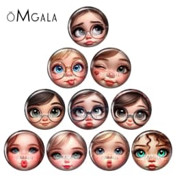 матрёшка matryoshka Russian 10pcs mixed 12mm/18mm/20mm/25mm Round photo glass cabochon demo flat back Making findings