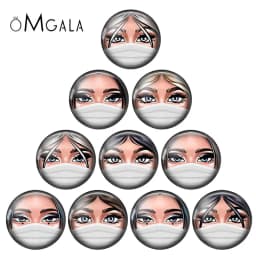 матрёшка matryoshka Russian 10pcs mixed 12mm/18mm/20mm/25mm Round photo glass cabochon demo flat back Making findings
