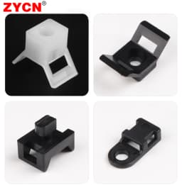 100Pcs Cable Tie Saddle Type Plastic Mount Base Wire Holder Fixing Seat USB Charging Data Line Winder Nylon HC-1/2/3/4/5 STM