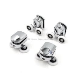 23mm/25mm/27mm Shower Door Rollers Zinc Alloy Double-Wheel Sliding Shower Door Roller Bearing Wheel Runners Replacement