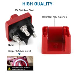 2 3 4 Position Battery Mass Switch Cutter Single Dual For RV Boat Power Control Panel 12-48V 100-300A Isolator Disconnect Rotary