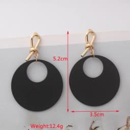Black Hanging Long Earrings for Women Triangle Square Statement Drop Earrings 2025 Boucle Oreille Femme Fashion Jewelry
