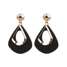 Black Hanging Long Earrings for Women Triangle Square Statement Drop Earrings 2025 Boucle Oreille Femme Fashion Jewelry