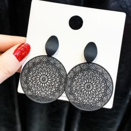 Black Hanging Long Earrings for Women Triangle Square Statement Drop Earrings 2025 Boucle Oreille Femme Fashion Jewelry