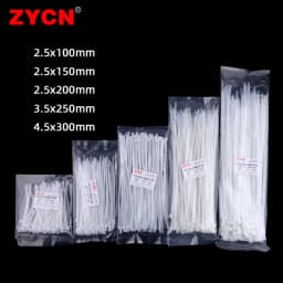 500pcs Self-Locking Nylon Cable Ties Set 3.5*250 4.5*300 Plastic Zip Loop Wire 4-6-8-10-12inch Wrap Fixed Binding High Tensile