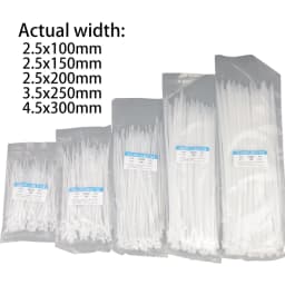 500pcs Self-Locking Nylon Cable Ties Set 3.5*250 4.5*300 Plastic Zip Loop Wire 4-6-8-10-12inch Wrap Fixed Binding High Tensile