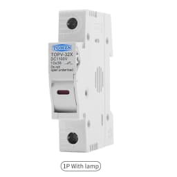 TOMZN 1P Solar PV 1100V Fuse Holder Suitable For 10*38mm PV Fuse Link Solar System Protection Base Photovoltaic Protector GPV