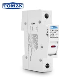 TOMZN 1P Solar PV 1100V Fuse Holder Suitable For 10*38mm PV Fuse Link Solar System Protection Base Photovoltaic Protector GPV