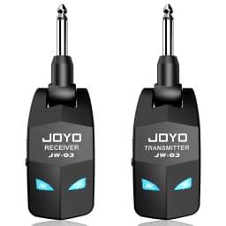 JOYO JW-03 Wireless Guitar System 2.4GHz Rechargeable Transmitter & Receiver 4 Channel Low Latency for Electric Guitar Bass Amp