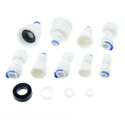RO Water Quick Pipe Fitting 1/4 3/8 OD Hose 1/8 1/4 1/2 3/8 Male Female Thread Plastic Connector Reverse Osmosis Water Purifies