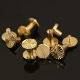 10sets Solid Brass Binding Chicago Screws Nail Stud Rivets For Photo Album Leather Craft Studs Belt Wallet Fasteners