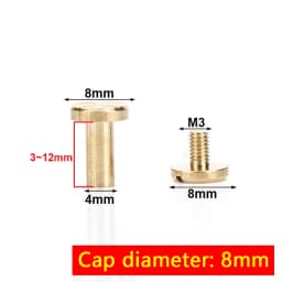 10sets Solid Brass Binding Chicago Screws Nail Stud Rivets For Photo Album Leather Craft Studs Belt Wallet Fasteners