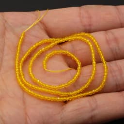 Round Beads Section 2mm Natural Semi-Precious Stone Spinel Yellow Loose Bead for Women Jewelry Making DIY Bracelet Necklace 38cm