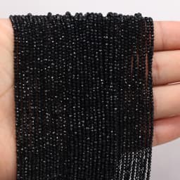 Round Beads Section 2mm Natural Semi-Precious Stone Spinel Yellow Loose Bead for Women Jewelry Making DIY Bracelet Necklace 38cm