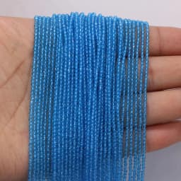 Round Beads Section 2mm Natural Semi-Precious Stone Spinel Yellow Loose Bead for Women Jewelry Making DIY Bracelet Necklace 38cm