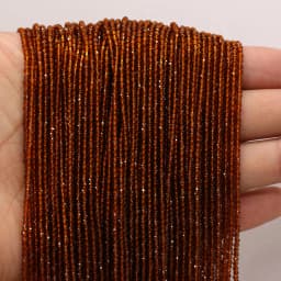 Round Beads Section 2mm Natural Semi-Precious Stone Spinel Yellow Loose Bead for Women Jewelry Making DIY Bracelet Necklace 38cm