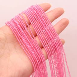 Round Beads Section 2mm Natural Semi-Precious Stone Spinel Yellow Loose Bead for Women Jewelry Making DIY Bracelet Necklace 38cm