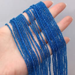 Round Beads Section 2mm Natural Semi-Precious Stone Spinel Yellow Loose Bead for Women Jewelry Making DIY Bracelet Necklace 38cm