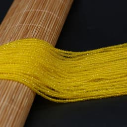 Round Beads Section 2mm Natural Semi-Precious Stone Spinel Yellow Loose Bead for Women Jewelry Making DIY Bracelet Necklace 38cm