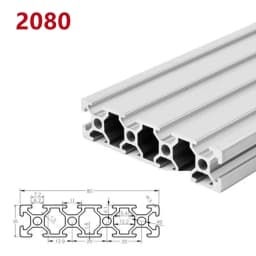 1/2pcs/lot 2020 2040 2060 2080 20100 Aluminum Profile Extrusion 100mm-500mm Length Linear Rail For DIY 3D Printer Workbench CNC