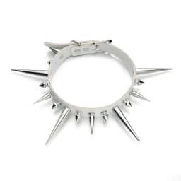 Long Spike Choker Punk Faux Leather Collar For Women Men Cool Big Rivets Studded Chocker Goth Style Necklace Accessories