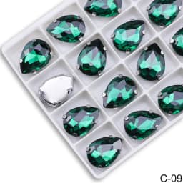 Teardrop Rhinestones for needlework glass sew on rhinestones sewing stone with silver claw crafts for clothing accessories