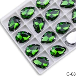 Teardrop Rhinestones for needlework glass sew on rhinestones sewing stone with silver claw crafts for clothing accessories
