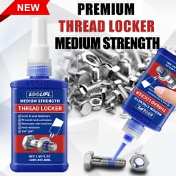 LOOLIFL Blue Thread Locker 243 Nuts-Bolts Locker, Screw Adhesive Lock Tight Seal Fasteners Anaerobic Curing Metal Glue,Rustproof