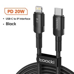Toocki USB Type C Cable Fast Charging USB C Charger Cord For iPhone 15 14 13 12 11 Huawei P40 P30 Realme Oppo Oneplus Samsung