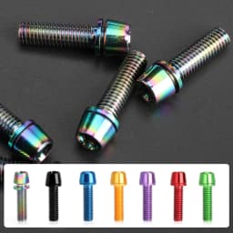 6pcs/set Bicycle Handlebar Screws Titanium-plated Colorful Alloy Steel M5*18MM MTB Bike Handle Bar Stem Riser Screw In Bolts