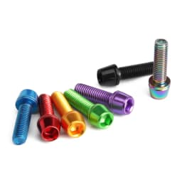 6pcs/set Bicycle Handlebar Screws Titanium-plated Colorful Alloy Steel M5*18MM MTB Bike Handle Bar Stem Riser Screw In Bolts