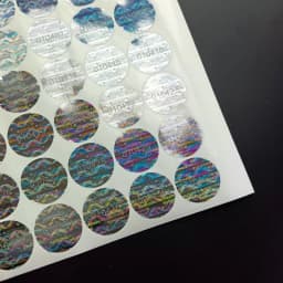 Silver Circular Holographic Sticker Warranty Void Seals Adhesive Labels with Serial Number High Security Laser Stickers 1.5cm
