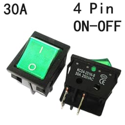 1 PCS,30/40A 250V AC High Current,ON/OFF,Special for Eelding Machine,KCD4,Sterling Silver Point,Rocker Power Button Switches