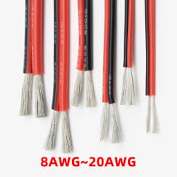 Super Soft 2 Pin Silicone Cable 20 18 16 14 12 10 8 AWG High Temperature Resistant Tin-plated Copper Wire High Current Wire
