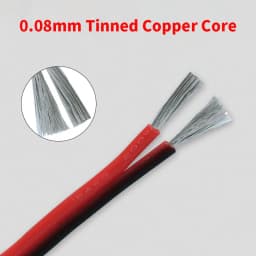 Super Soft 2 Pin Silicone Cable 20 18 16 14 12 10 8 AWG High Temperature Resistant Tin-plated Copper Wire High Current Wire